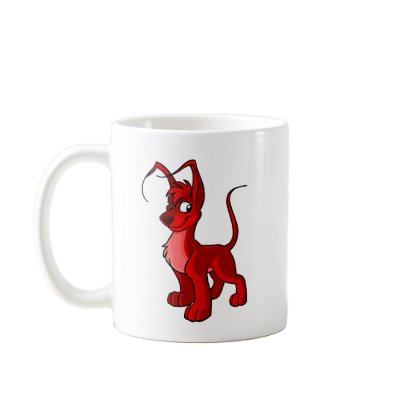 Proud red Gelert Coffee Mugs by neopets