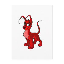 Proud red Gelert postcards by neopets Proud red Gelert postcards