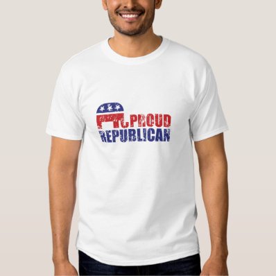 Proud Republican Elephant Distressed T-shirt