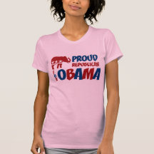 Proud Republican For Obama Ladies T-Shirt