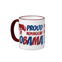 Proud Republican For Obama Ringer Mug by VoteChange Proud Republican For Obama Ringer Mug