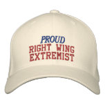 Proud Right Wing Extremist Embroidered Baseball Caps