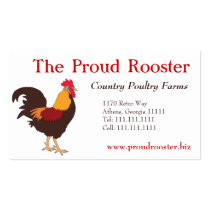 Proud Rooster Chicken Poultry Business Business Card Templates