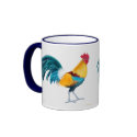 Proud Rooster Ringer Mug by twopurringcats Proud Rooster Ringer Mug