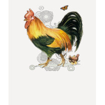Proud Rooster with hen and chickens. Tshirt