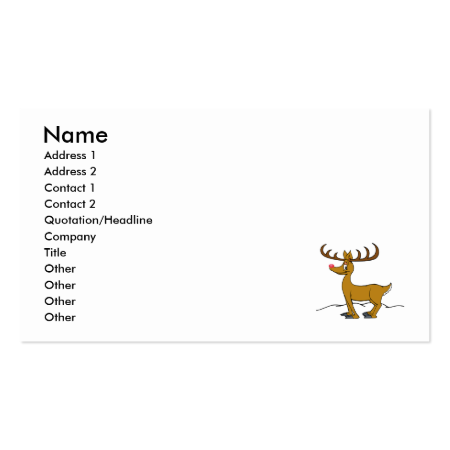 proud rudolph business card template