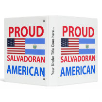 Proud Salvadoran American 3 Ring Binders