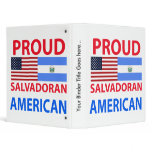 Proud Salvadoran American 3 Ring Binders