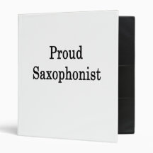 Proud Saxophonist Vinyl Binders