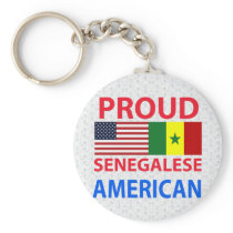 Proud Senegalese American Keychain