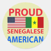 Proud Senegalese American Stickers