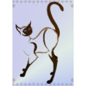 Proud Siamese Cat Card card