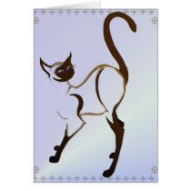 Proud Siamese Cat Card by Lotacats Proud Siamese Cat Card