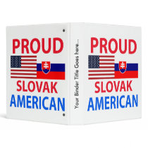 Proud Slovak American 3 Ring Binder