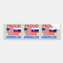 Proud Slovak American Bumper Stickers