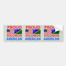 Proud Solomon American Bumper Stickers