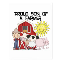 Proud Son of a Farmer Tshirts and Gifts Postcards