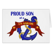 Proud Son of a US Sailor cards