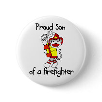 Proud Son of Firefighter buttons by toddlersplace Proud Son of Firefighter buttons