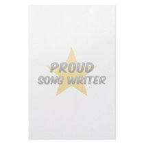 Proud Song Writer Stationery Paper