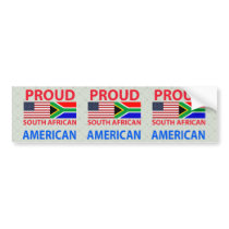 Proud South African American bumper stickers