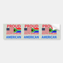Proud South African American Bumper Sticker
