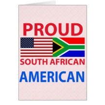 Proud South African American Greeting Card