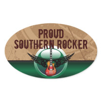 Proud Southern Rocker Oval Sticker