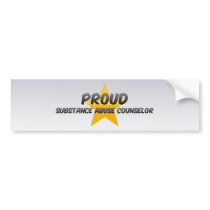 Proud Substance Abuse Counselor Bumper Sticker