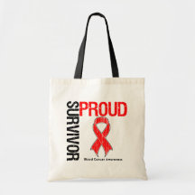 Proud Survivor - Blood Cancer Canvas Bags