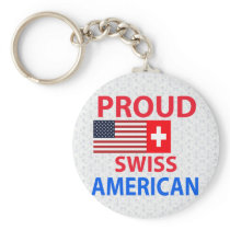 Proud Swiss American Key Chain