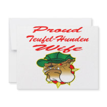 Proud Teufel-Hunden Wife invitations