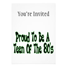 Proud To Be 80's Teen Personalized Announcements