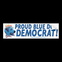 Proud To Be A Blue Dog Democrat Bumper Sticker  bumper stickers