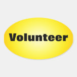Proud to be a Dedicated Volunteer Oval Sticker