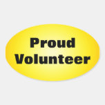 Proud to be a Dedicated Volunteer Oval Sticker