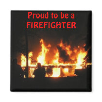 Proud to be a FIREFIGHTER magnet by lizzymmmcf Proud to be a FIREFIGHTER magnet