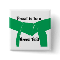 Proud to be a Green Belt buttons