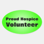 Proud to be a Hospice Volunteer Oval Stickers