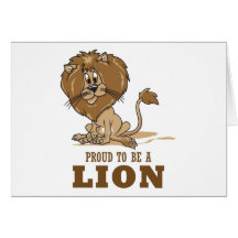 Proud To Be A Lion Greeting Card