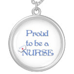 Proud to be a nurse with cap custom necklace