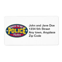 Proud to be a Police Father Custom Shipping Labels
