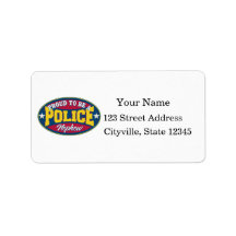 Proud to be a Police Nephew Personalized Address Label