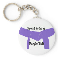 Proud to be a Purple Belt Keychain