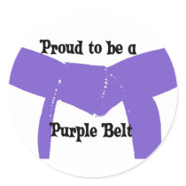 Proud to be a Purple Belt stickers