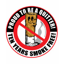 Orgulhoso ser um Quitter 10-Years camisetas