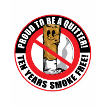 Orgulhoso ser um Quitter 10-Years camisetas