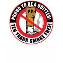 Orgulhoso ser um Quitter 10-Years camisetas