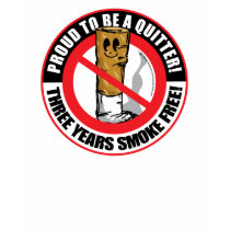 Orgulhoso ser um Quitter 3 anos camisetas