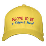Proud to be a Softball Mom! Volunteer Umpire Embroidered Baseball Cap